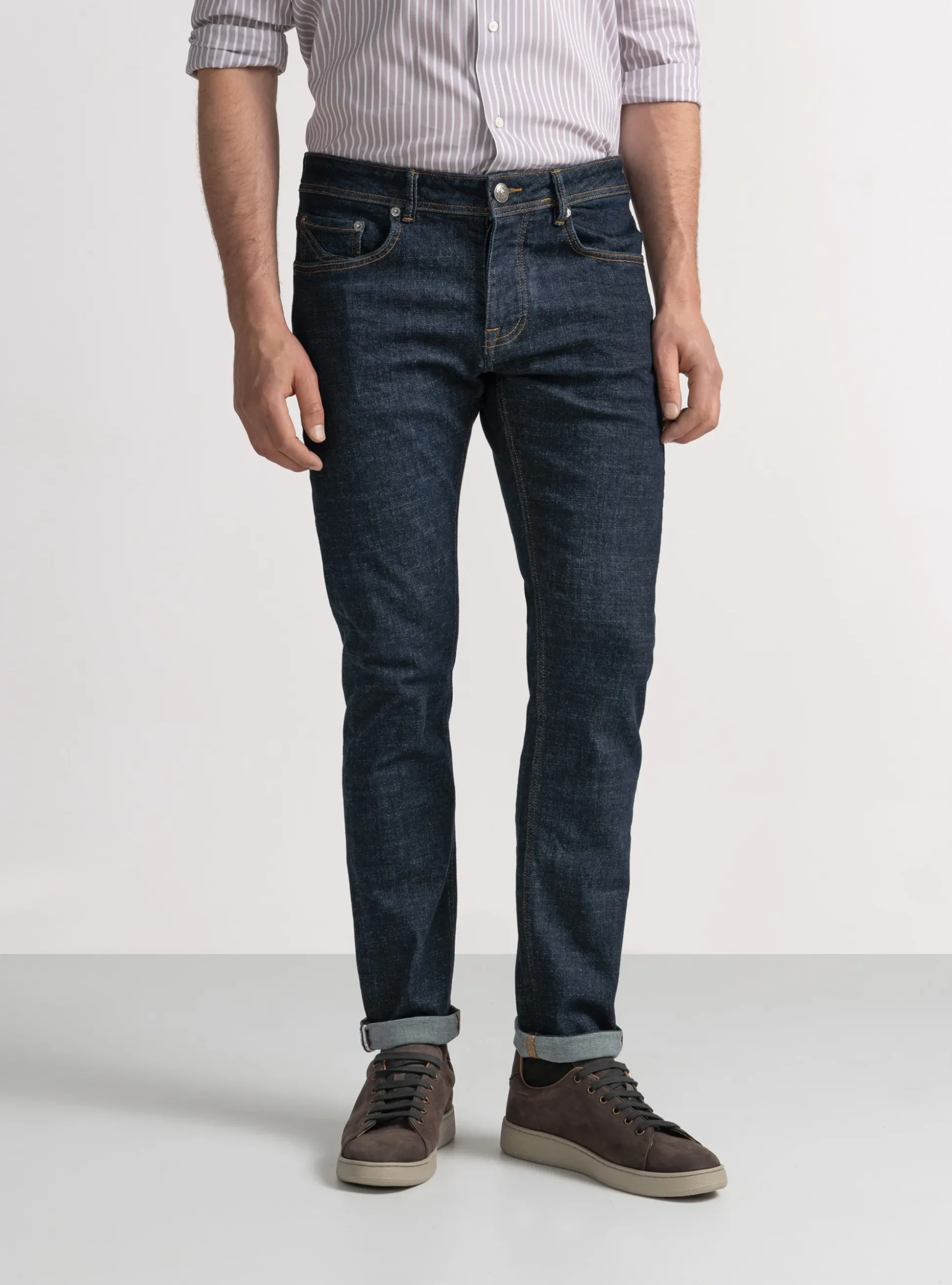 5 tasche denim rinse wash
