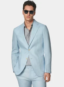 Abito azzurro in puro lino