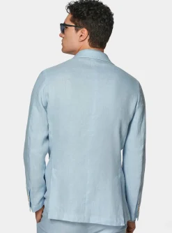Abito azzurro in puro lino