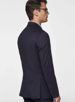 Abito blu navy in pura lana Reda
