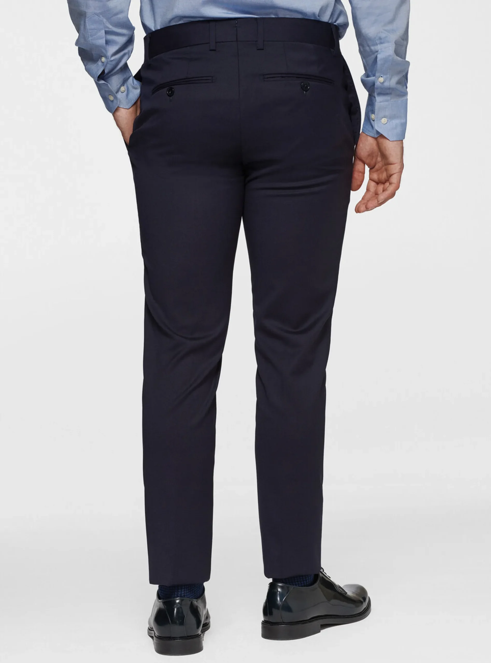 Abito blu navy in pura lana Reda