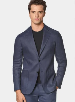 Abito blue in puro lino