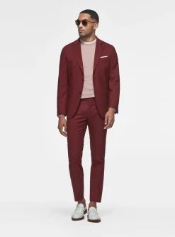 Abito bordeaux in pura lana Vitale Barberis Canonico