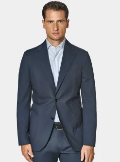 Abito navy in puro cotone armaturato