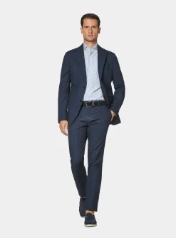 Abito navy in puro cotone armaturato
