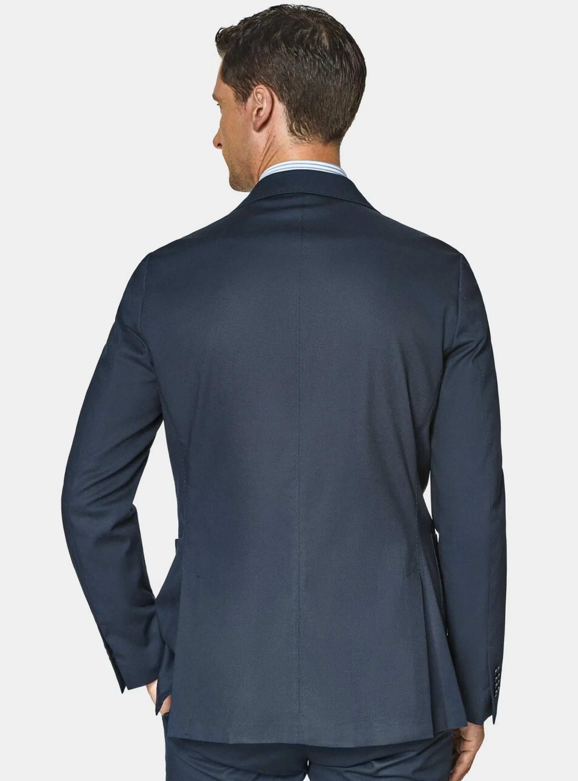 Abito navy in puro cotone armaturato