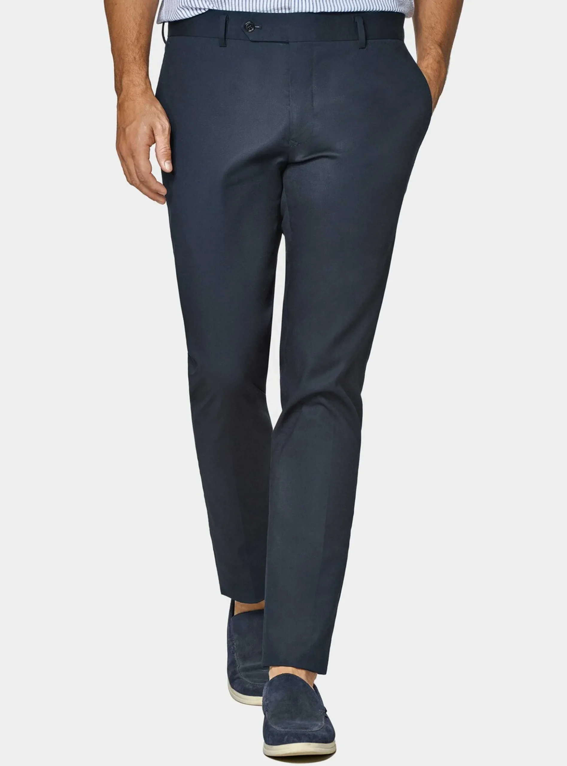 Abito navy in puro cotone armaturato