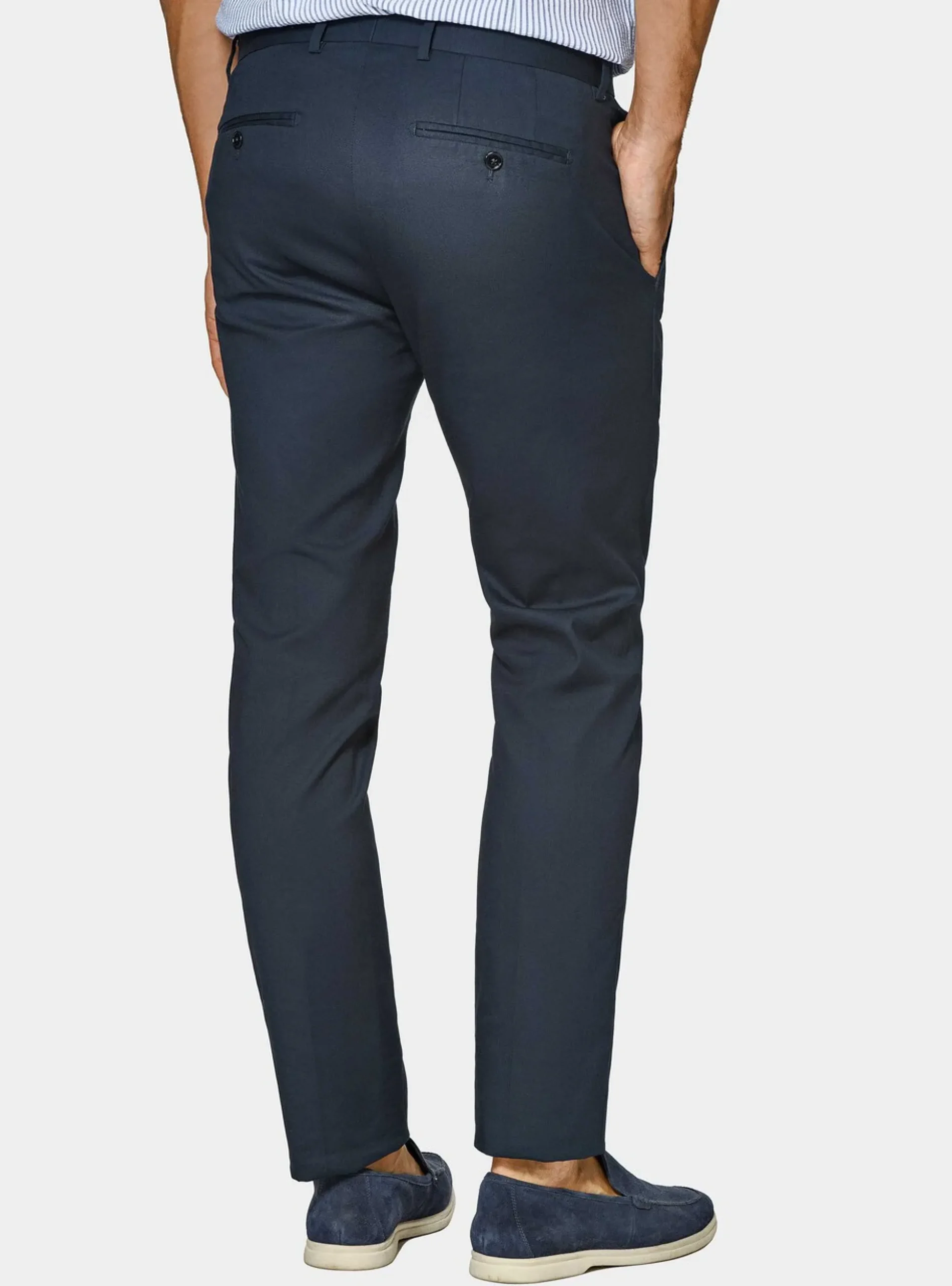 Abito navy in puro cotone armaturato