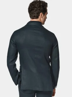 Abito navy in puro lino