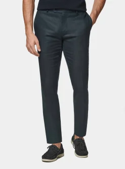 Abito navy in puro lino