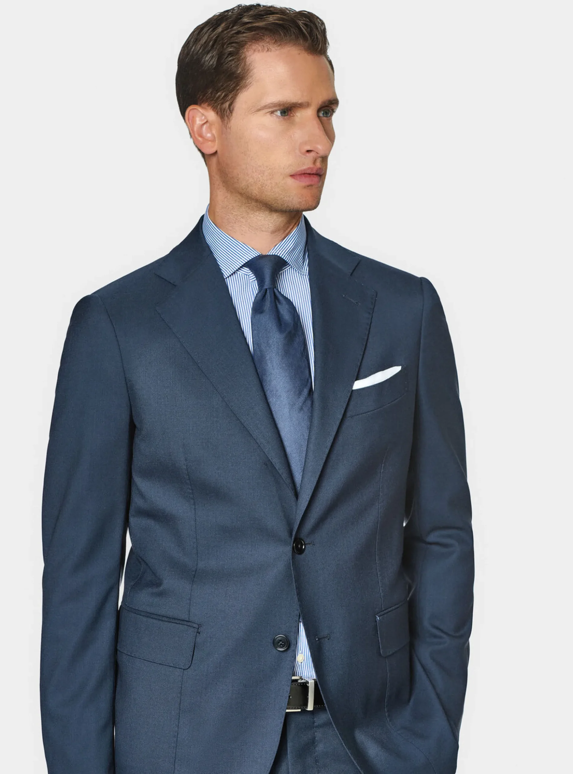 Abito Vitale Barberis Canonico in pura lana blu navy