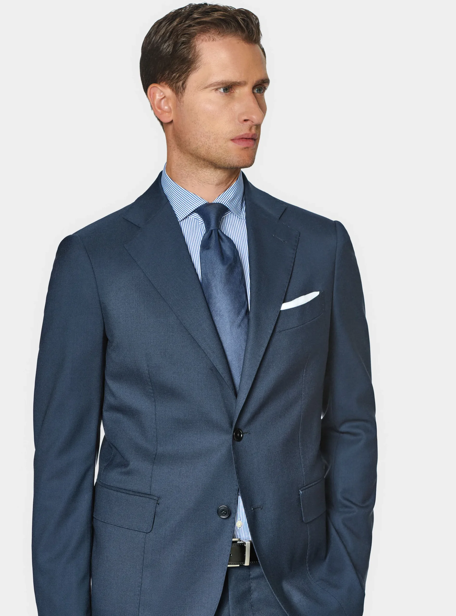 Abito Vitale Barberis Canonico in pura lana blu navy