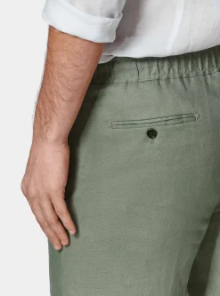 Bermuda in puro lino con elastico