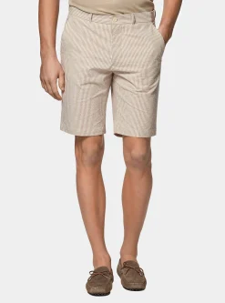 Bermuda seersucker in cotone stretch