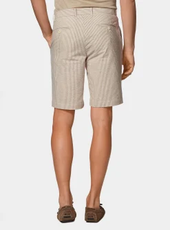 Bermuda seersucker in cotone stretch