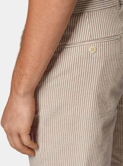 Bermuda seersucker in cotone stretch
