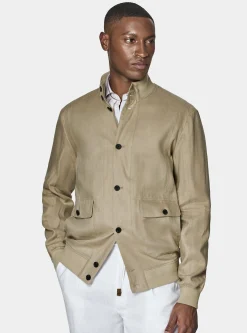 Bomber in puro lino