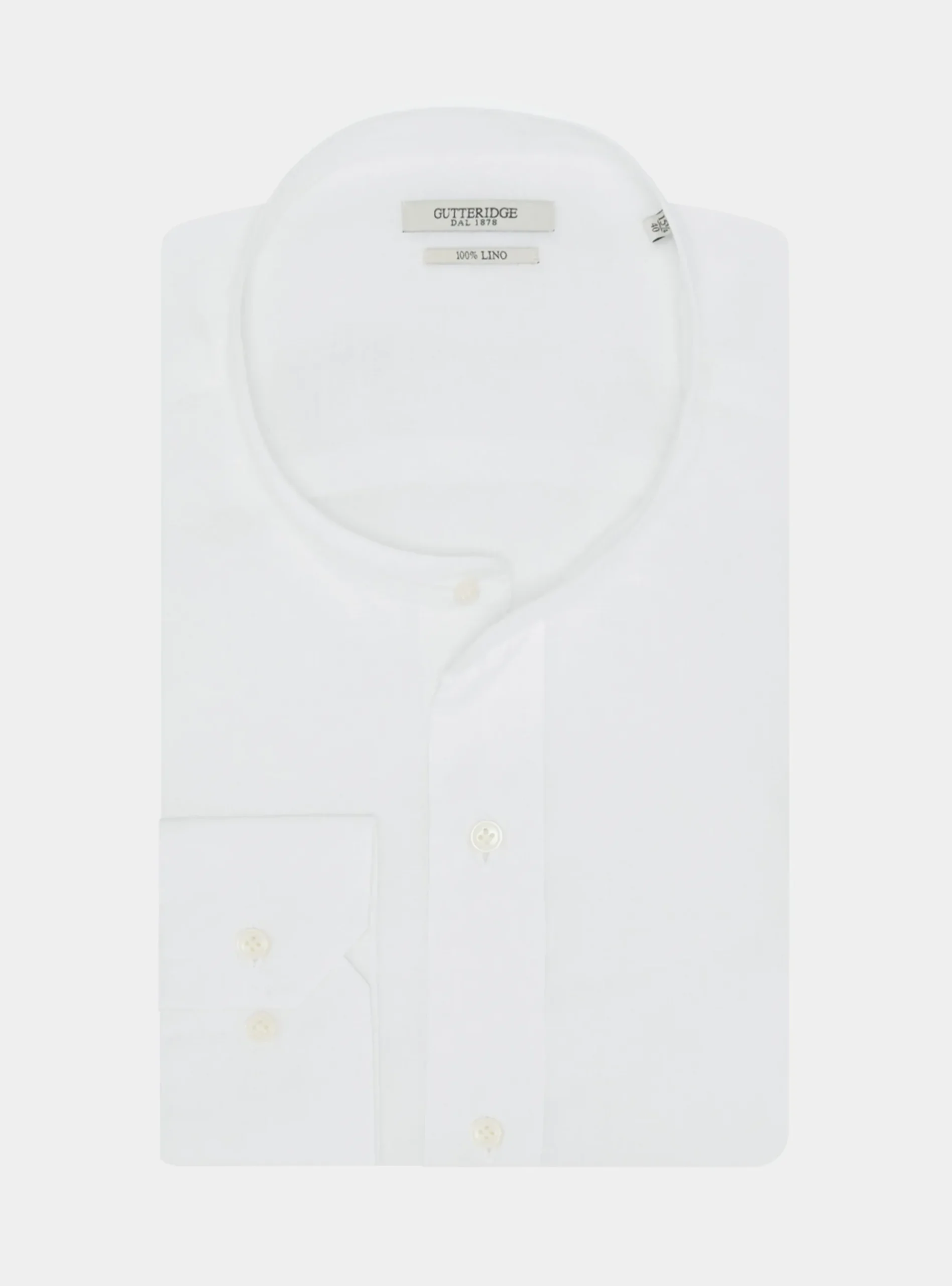 Camicia bianca coreana in puro lino