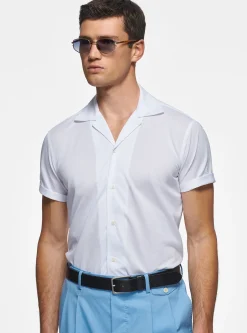 Camicia bowling in jersey di cotone