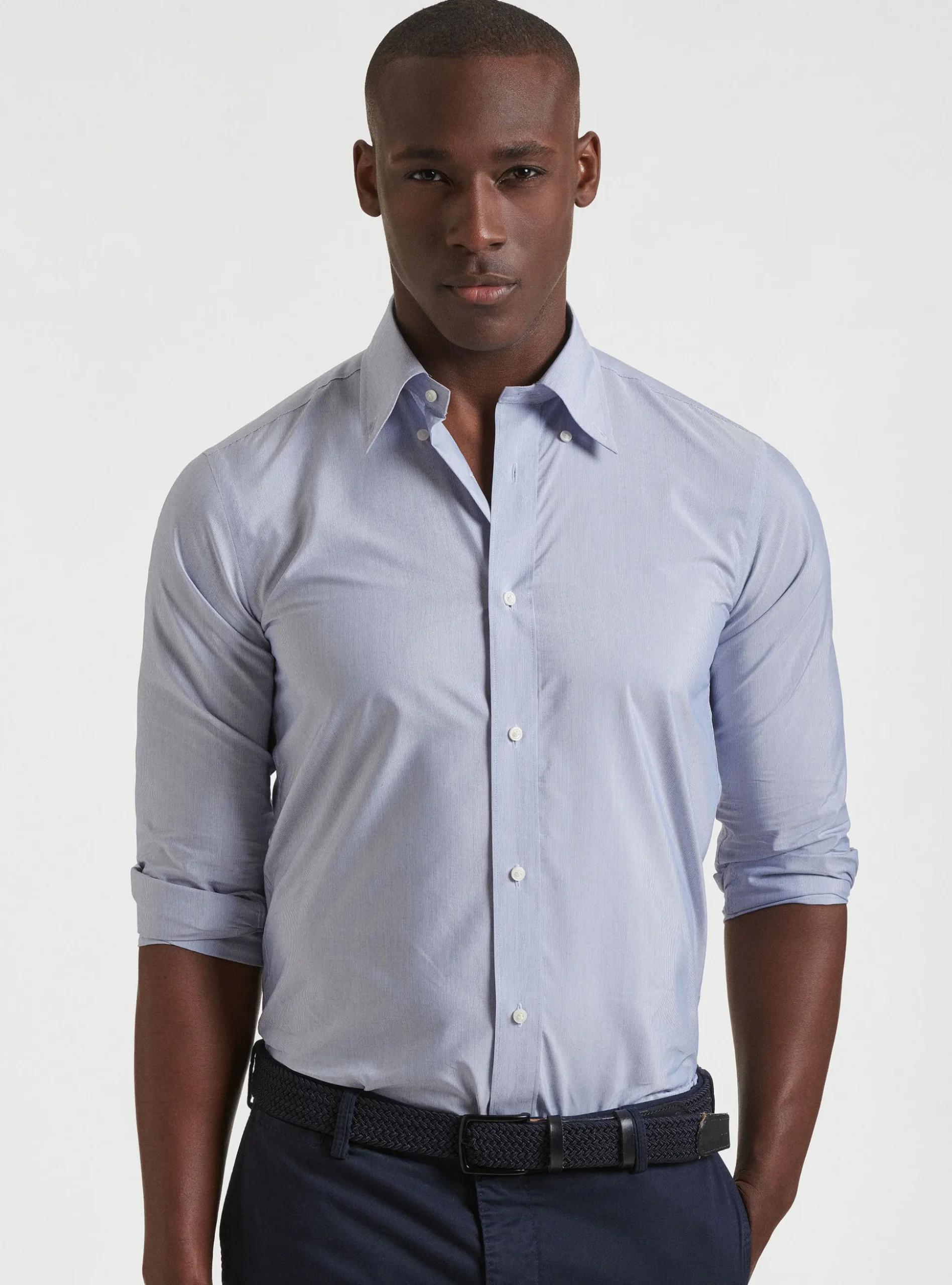 Camicia collo button down in misto cotone Ecomade