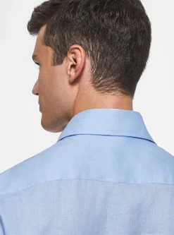 Camicia collo italiano in puro lino