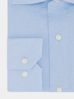 Camicia collo italiano in puro lino