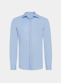 Camicia collo italiano in puro lino