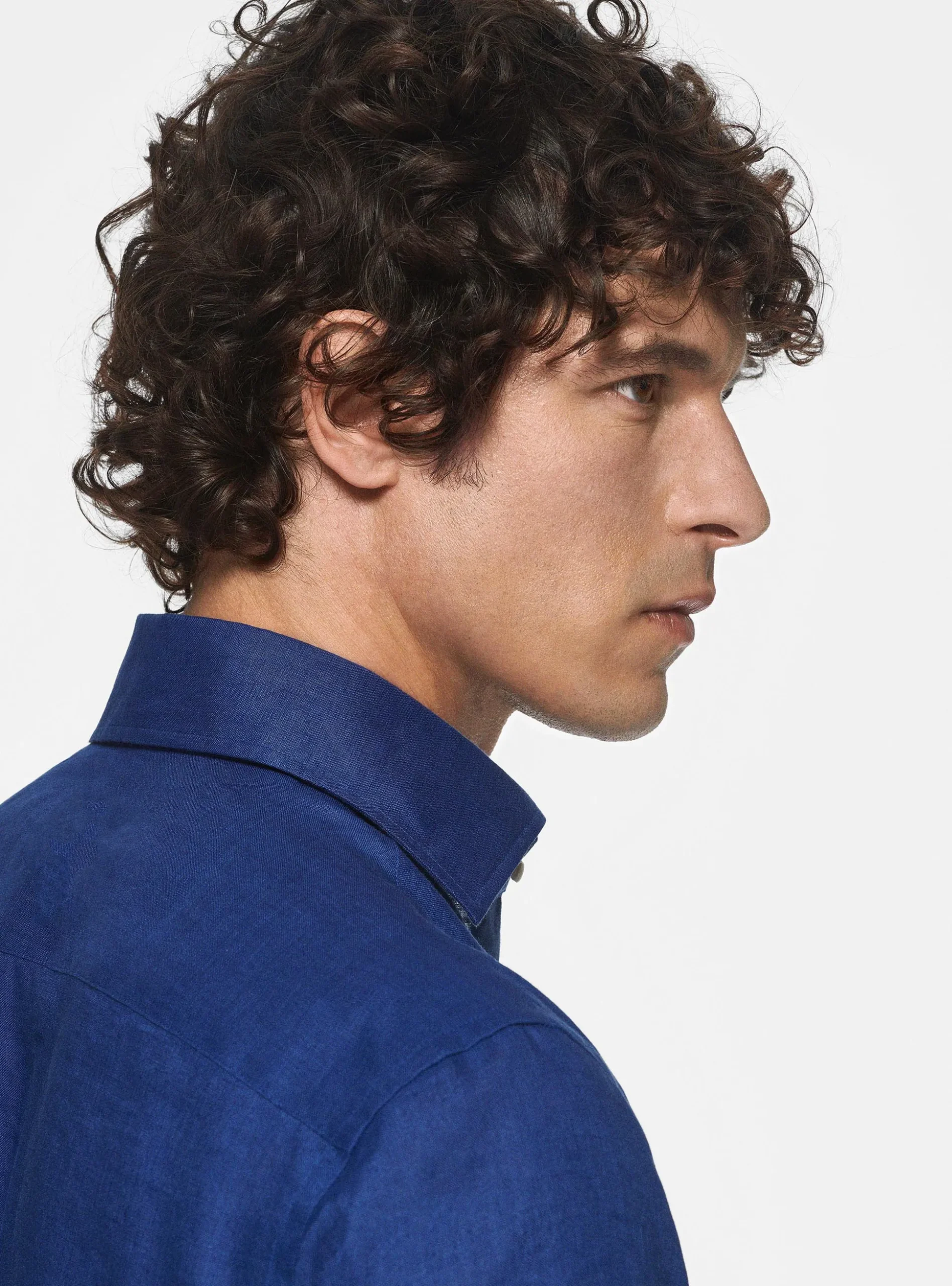 Camicia collo italiano in puro lino