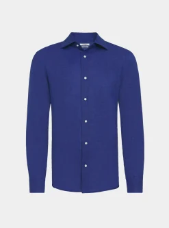 Camicia collo italiano in puro lino