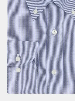 Camicia confortevole in cotone oxford rigato