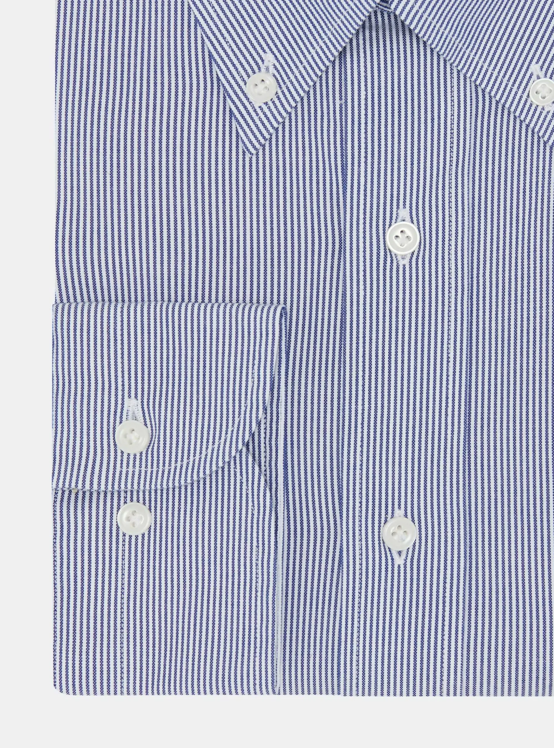 Camicia confortevole in cotone oxford rigato