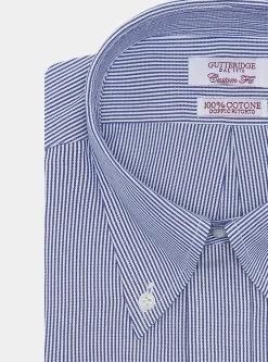 Camicia confortevole in cotone oxford rigato