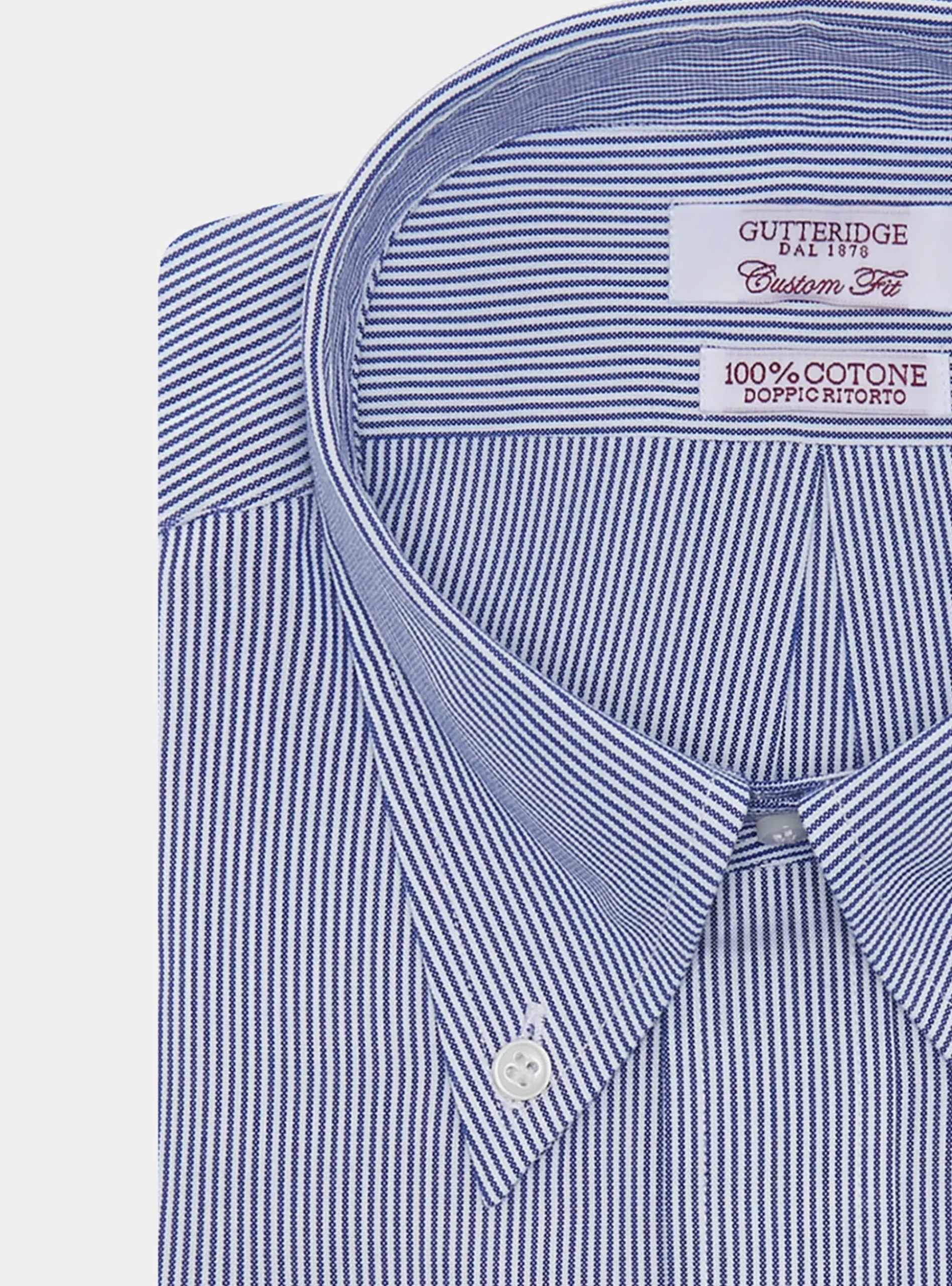 Camicia confortevole in cotone oxford rigato