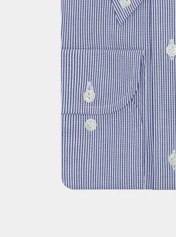 Camicia confortevole in cotone oxford rigato