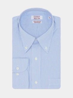 Camicia confortevole in cotone oxford rigato