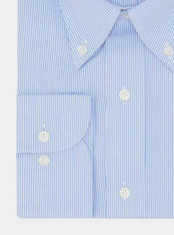 Camicia confortevole in cotone oxford rigato