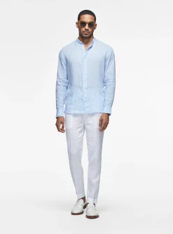 Camicia coreana in puro lino