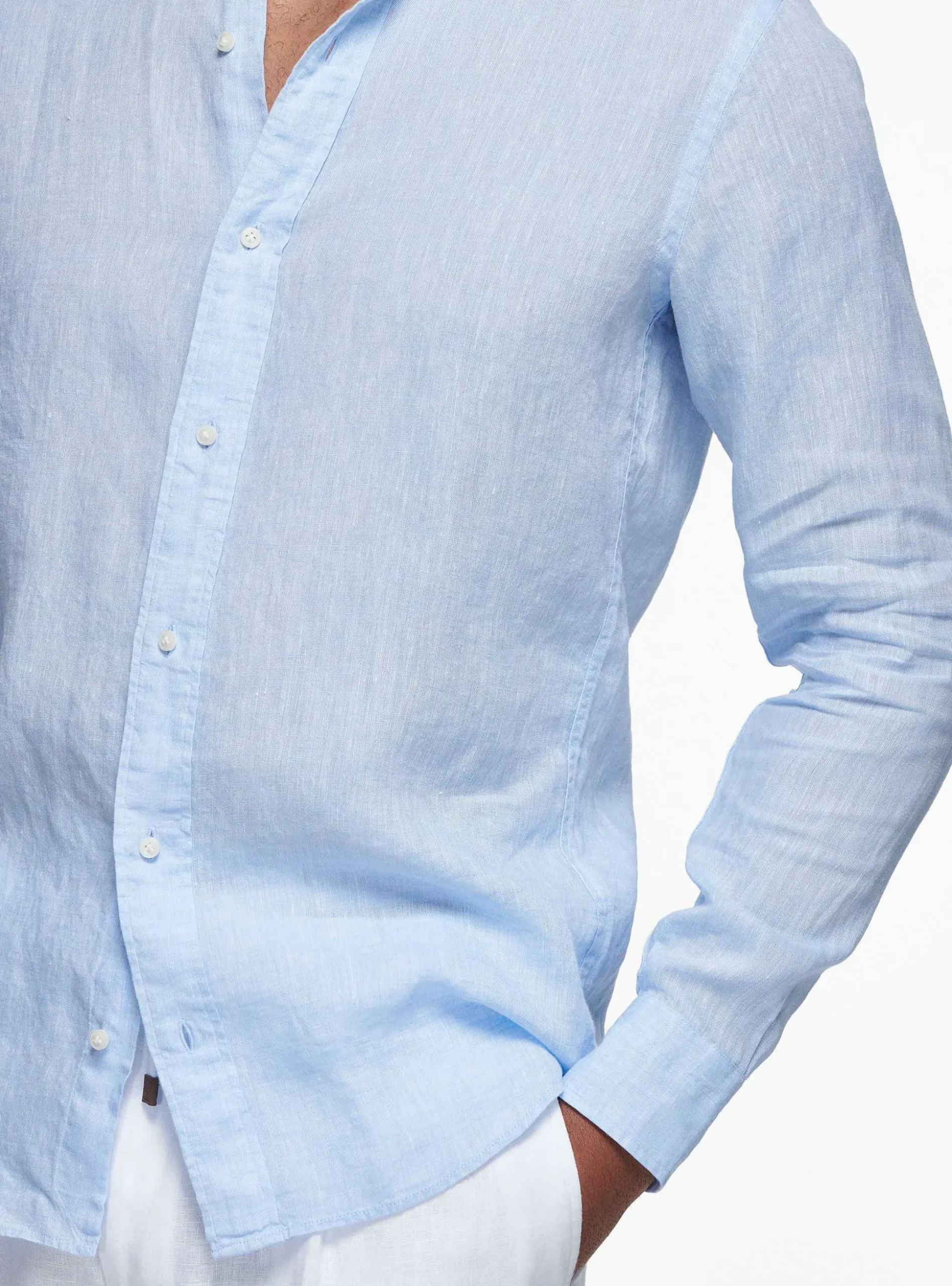 Camicia coreana in puro lino