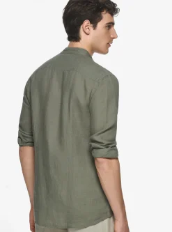 Camicia coreana in puro lino
