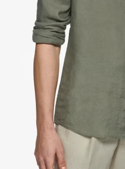 Camicia coreana in puro lino