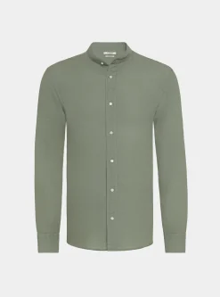 Camicia coreana in puro lino