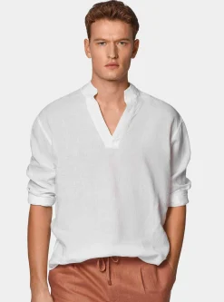Camicia coreana in puro lino