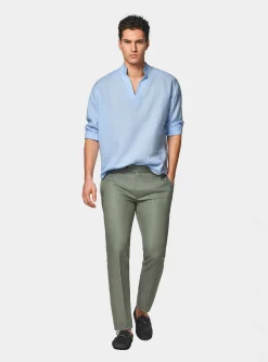 Camicia coreana in puro lino