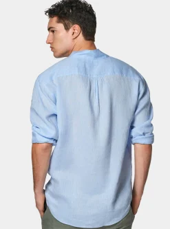 Camicia coreana in puro lino