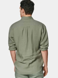 Camicia coreana in puro lino