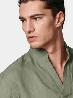 Camicia coreana in puro lino