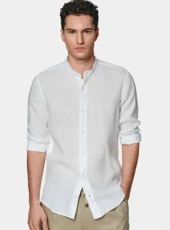 Camicia coreana in puro lino