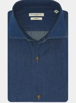 Camicia denim in cotone chambray