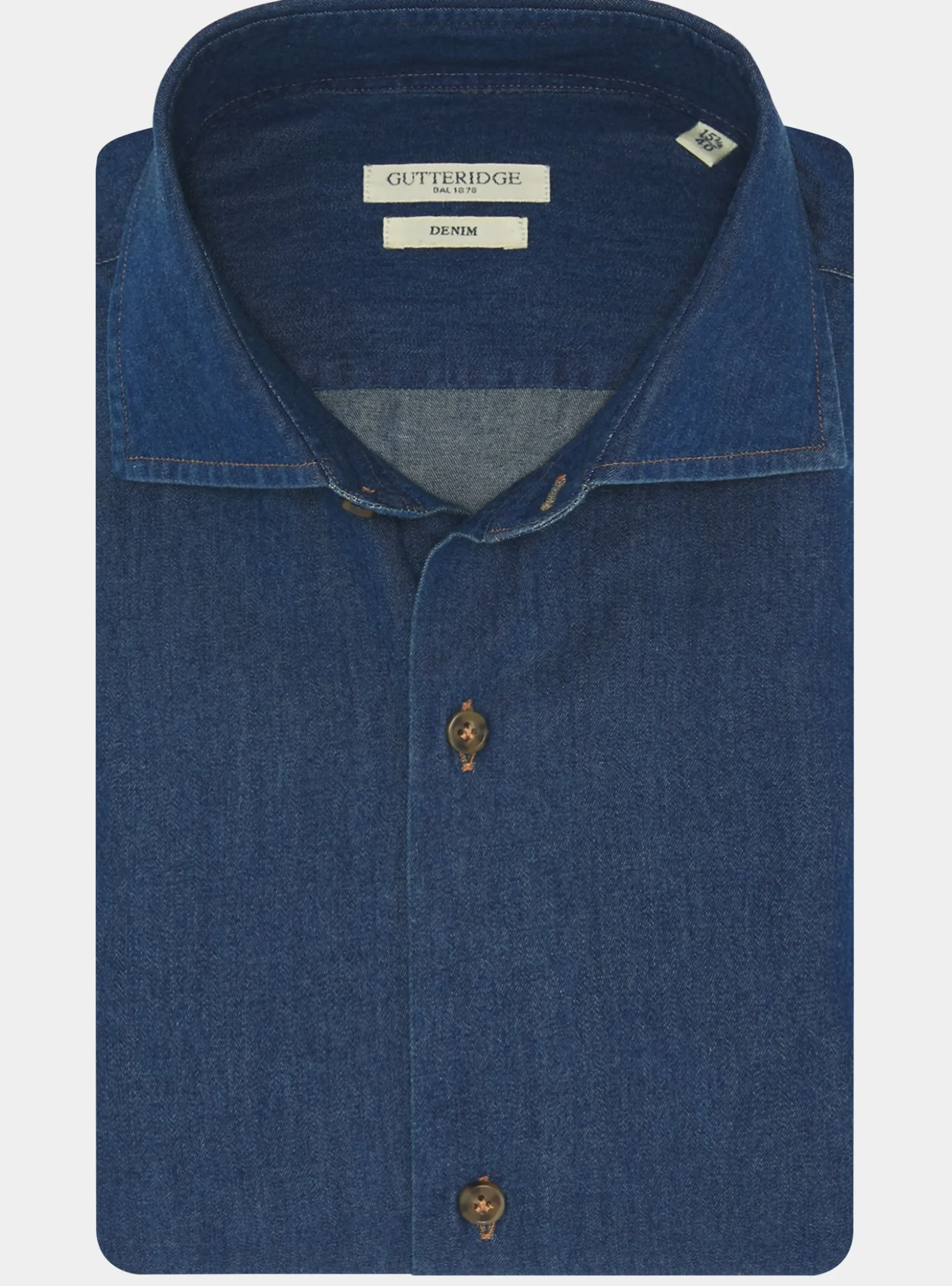 Camicia denim in cotone chambray