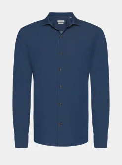 Camicia denim in cotone chambray